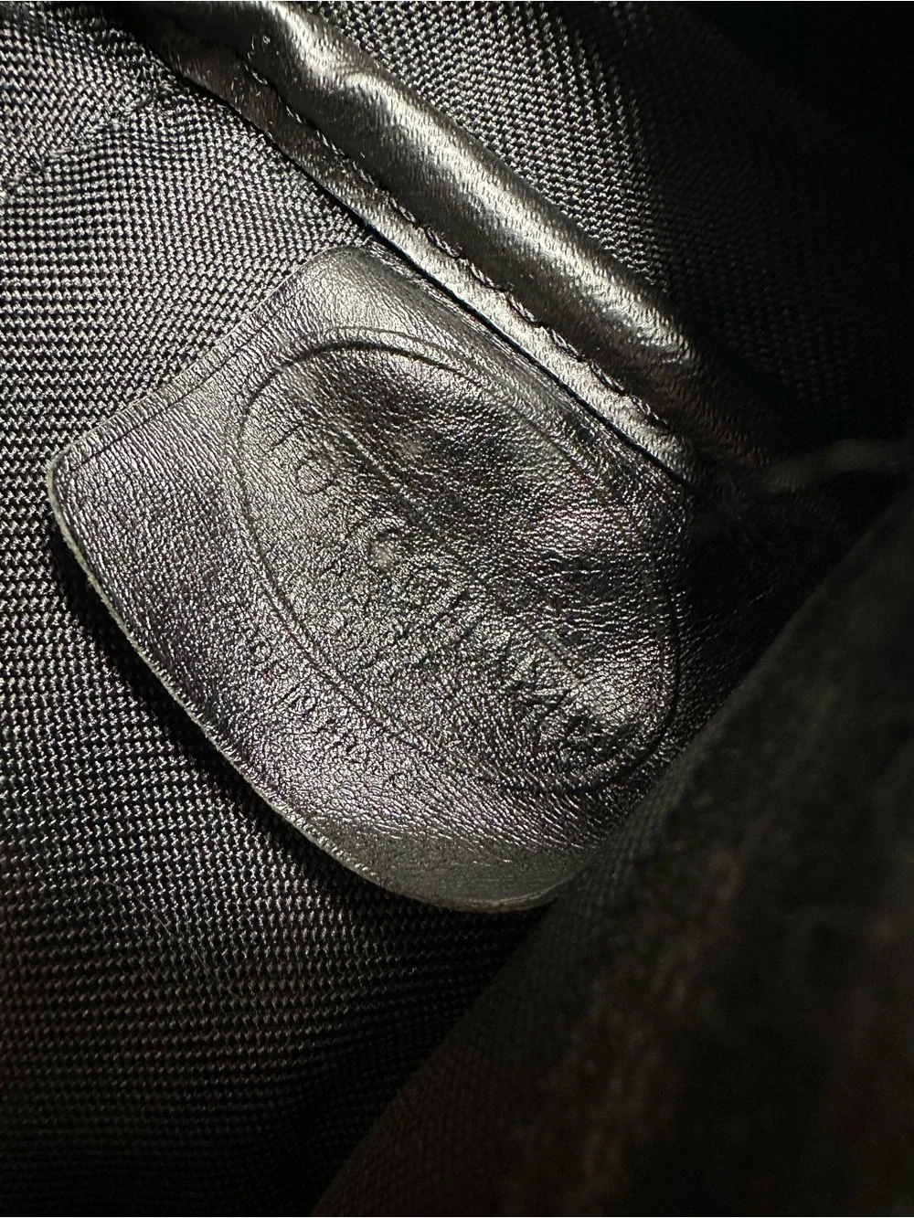 Vintage Longchamp Black Pebbled Leather Backpack France Minimalist